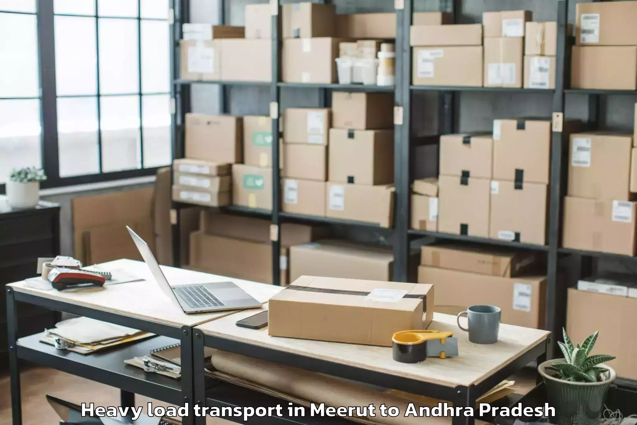 Hassle-Free Meerut to Nambula Pulakunta Heavy Load Transport